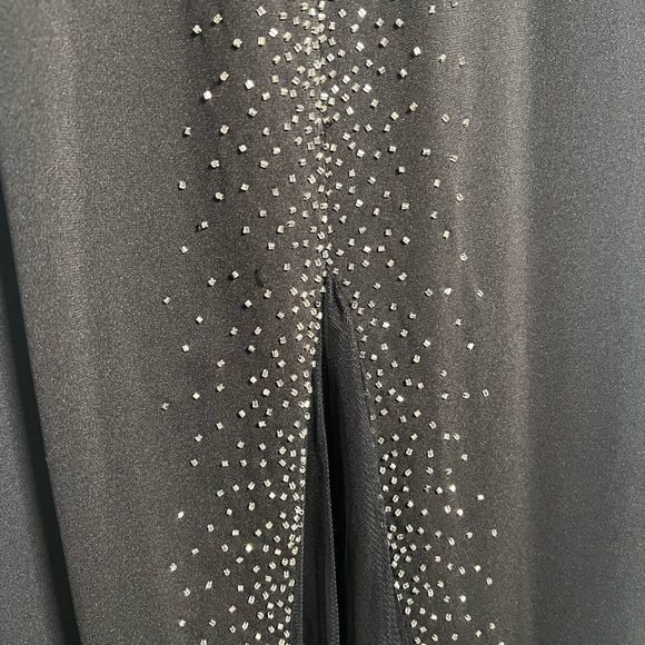 Vintage Dave & Johnny Black Beaded Gown Size 11/12 – Prom Evening Formal Dress - Picture 6 of 8
